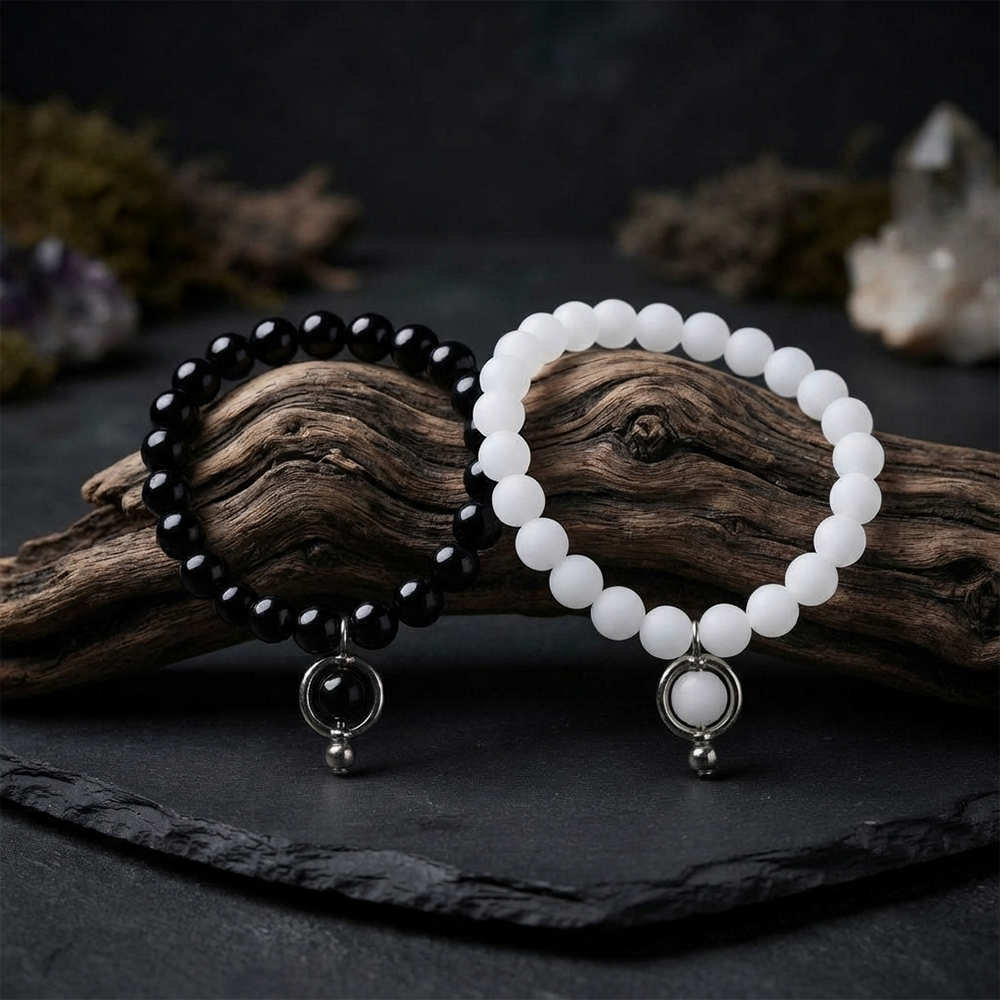 The99Jewel Black And White  Beaded Combo Bracelet for women