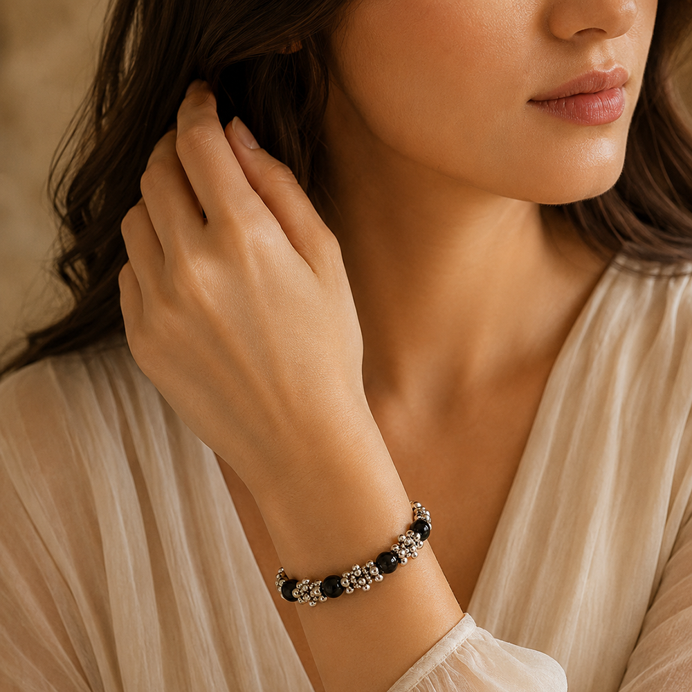 The99Jewel Black Beads Stylish Bracelets for Women