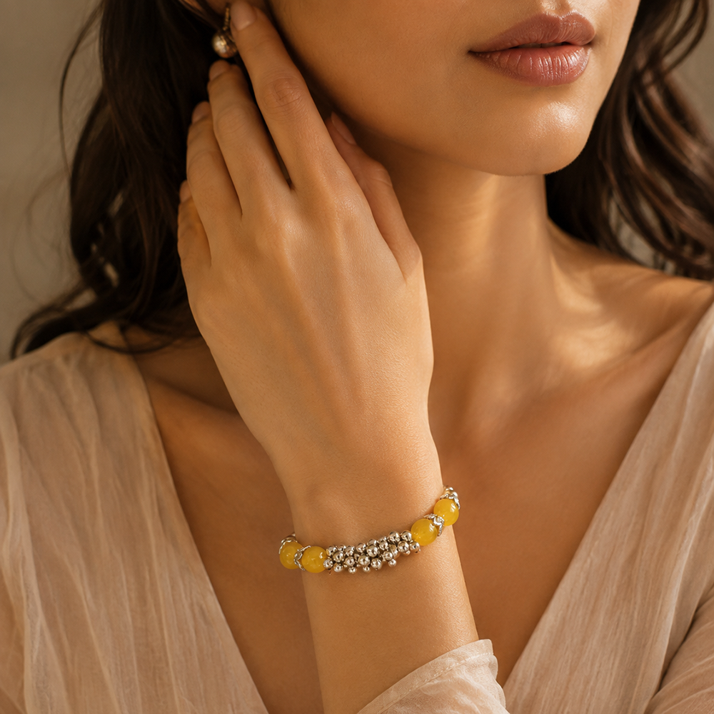 The99Jewel Yellow Beads Stylish Bracelets for Women