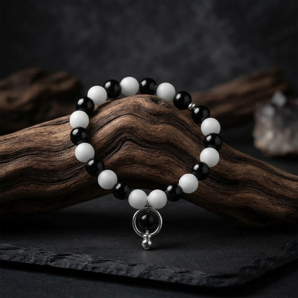 The99Jewel Classic Black & White Bead Bracelet for Women Trendy Fashion Jewellery