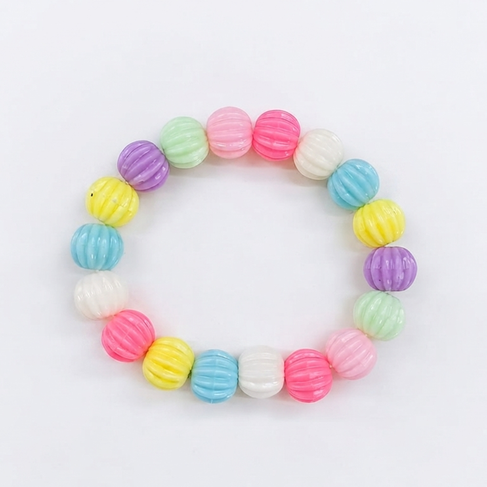 The99Jewel Acrylic Pumpkin Shape Bracelet for Women Stylish Beaded Jewellery for Casual & Party Wear