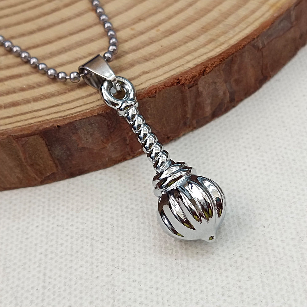 The99Jewel Hanuman Gada Silver Pendant with ball chain For Unisex