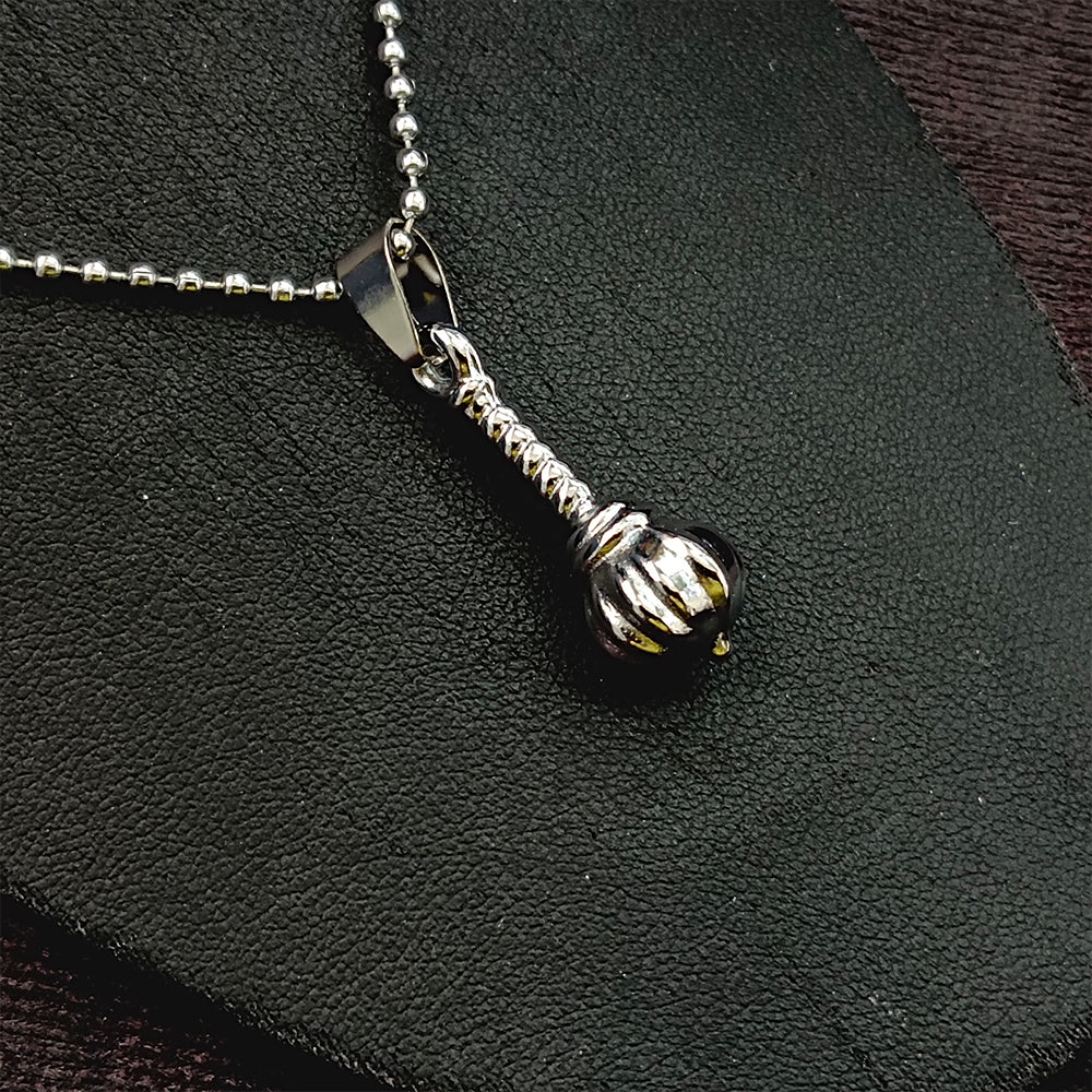 The99Jewel Hanuman Gada Silver Pendant with ball chain For Unisex
