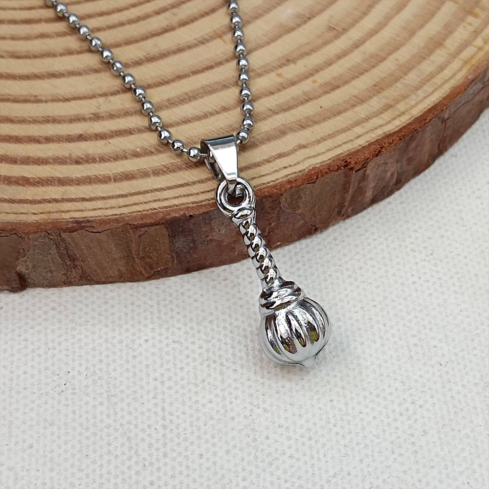 The99Jewel Hanuman Gada Silver Pendant with ball chain For Unisex