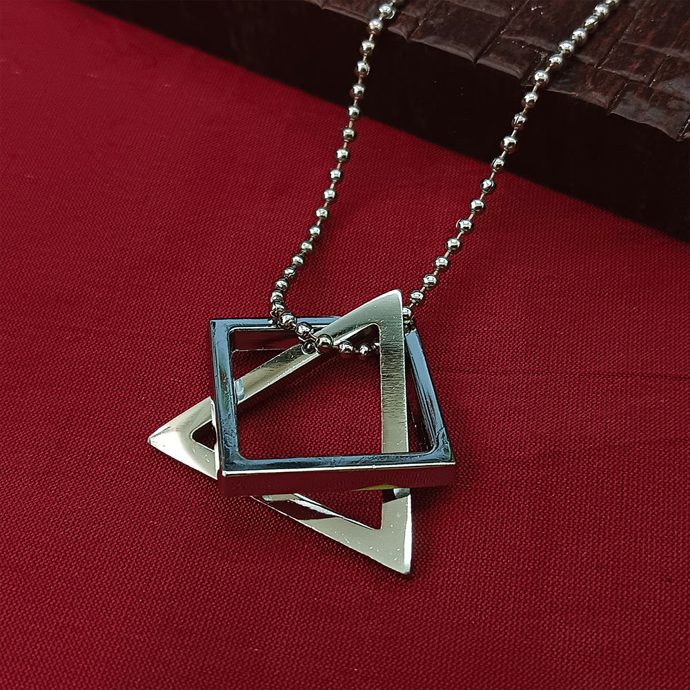 The99Jewel Square And Triangle Chain Pendant For Men