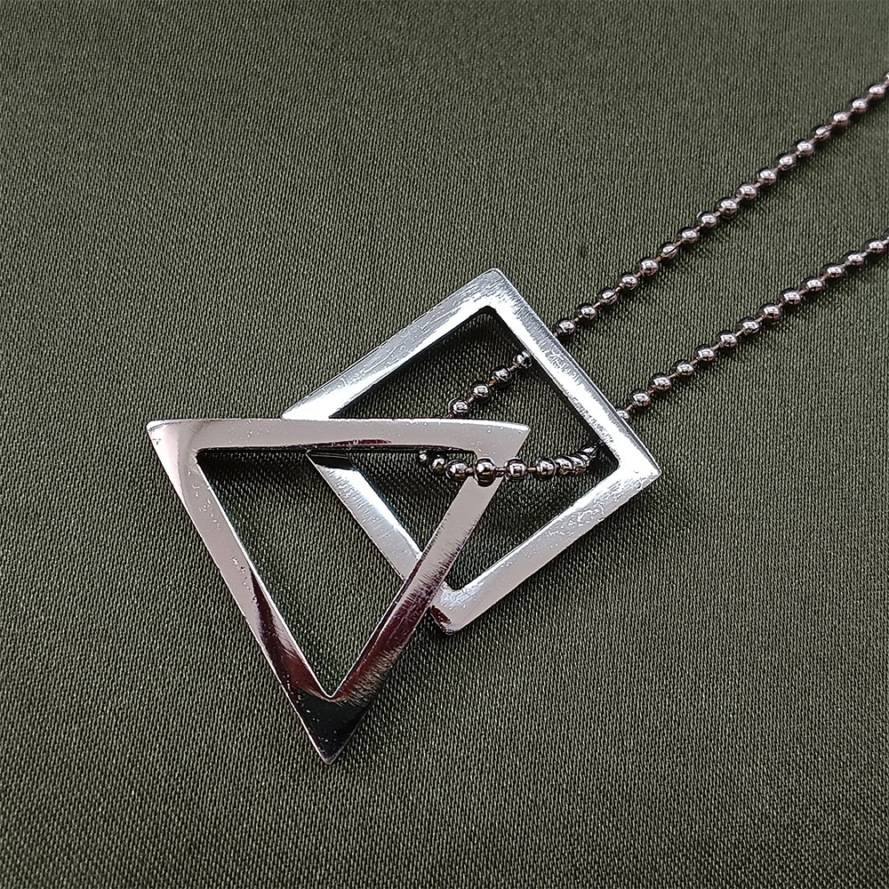 The99Jewel Square And Triangle Chain Pendant For Men
