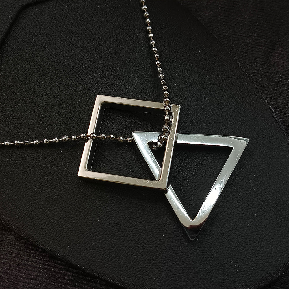 The99Jewel Square And Triangle Chain Pendant For Men