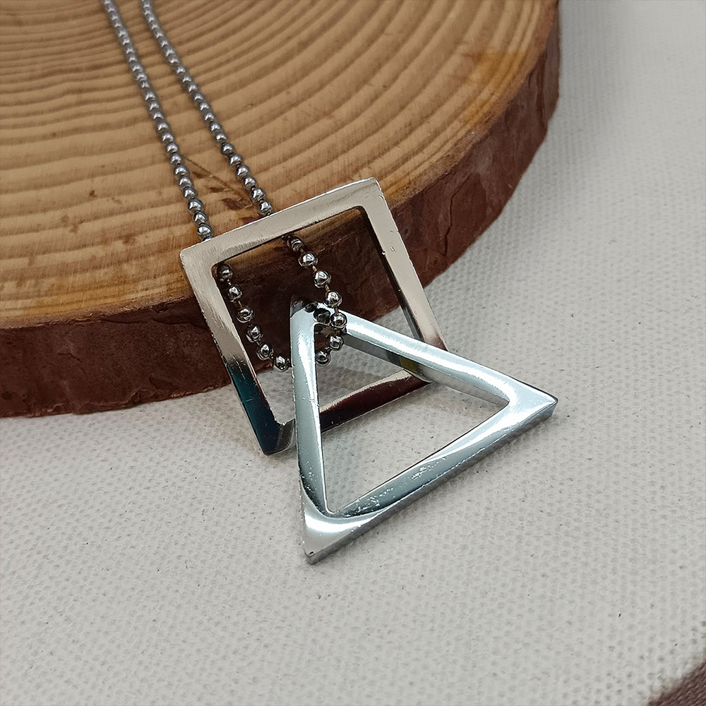 The99Jewel Square And Triangle Chain Pendant For Men