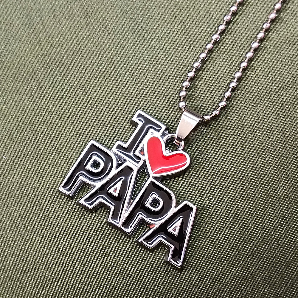 The99Jewel " I Love Papa " Chain Pendant For Men