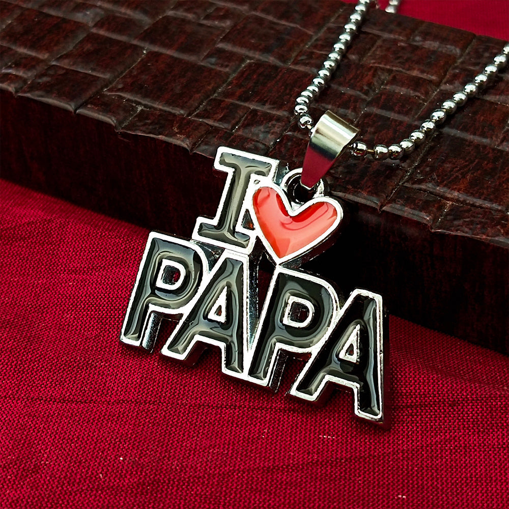 The99Jewel " I Love Papa " Chain Pendant For Men
