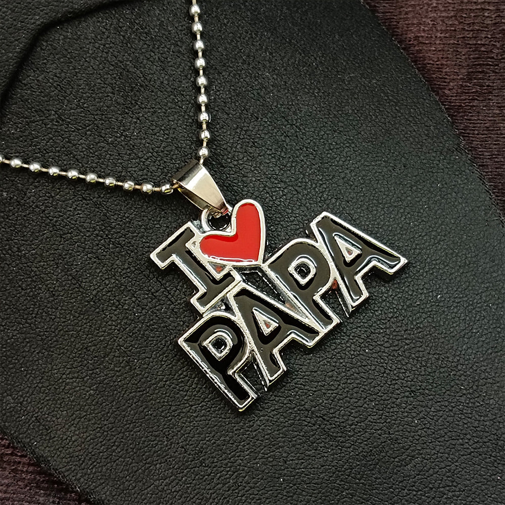 The99Jewel " I Love Papa " Chain Pendant For Men