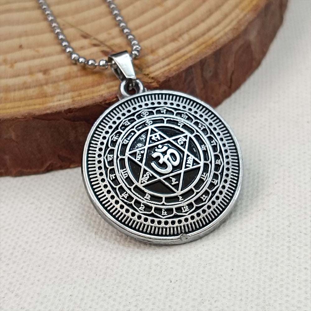 The99Jewel Sudarshan chakra Yantram Chain Pendant