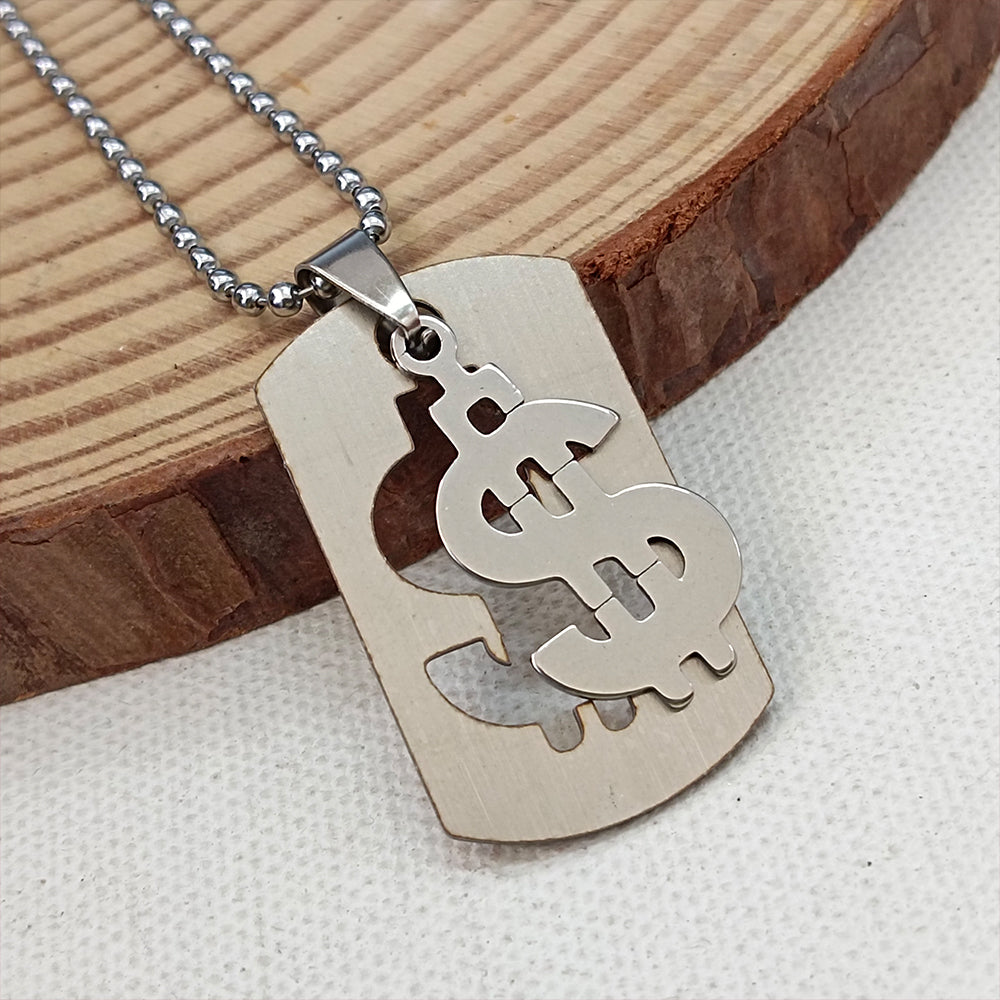 The99Jewel Dollar Symbol Chain Pendant For Men