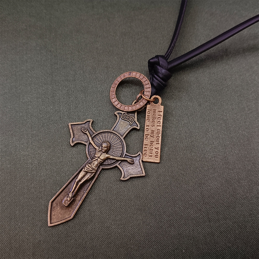 The99Jewel Cross Sign Thread Pendent For Men