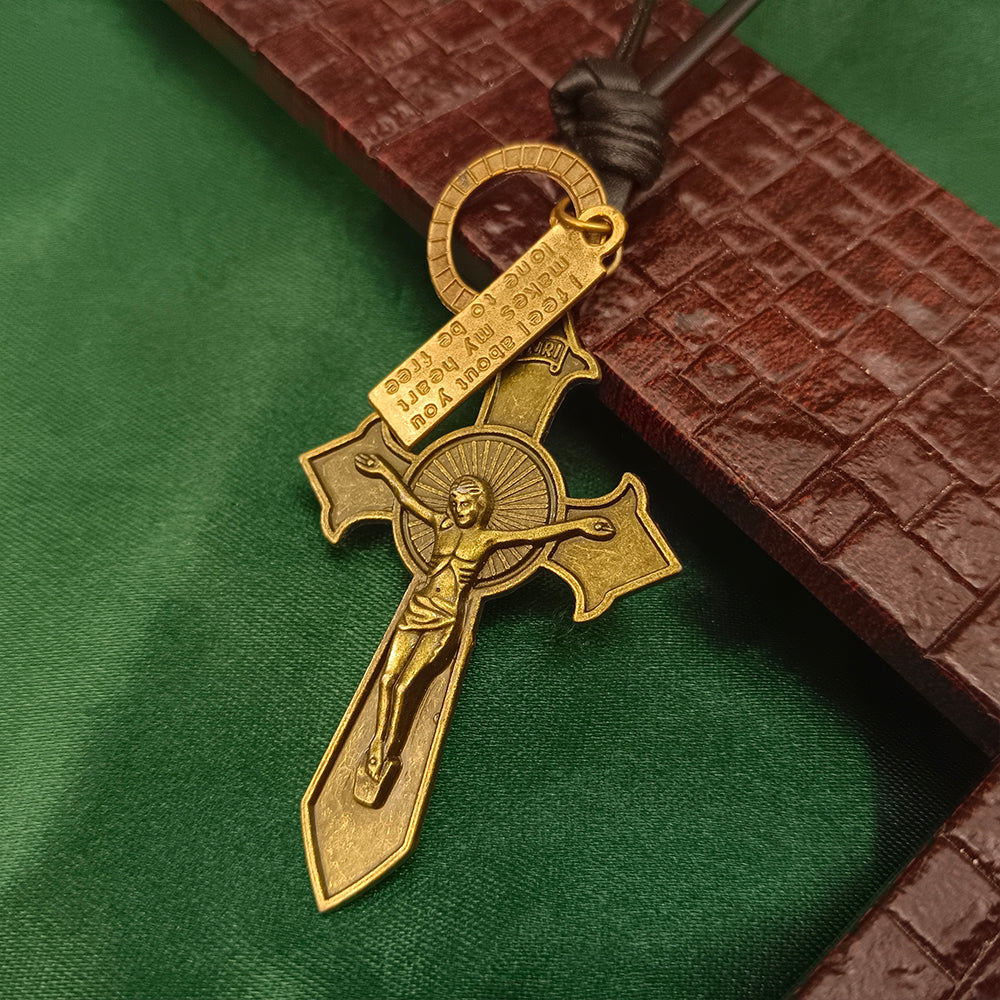 The99Jewel Cross Sign Thread Pendent For Men