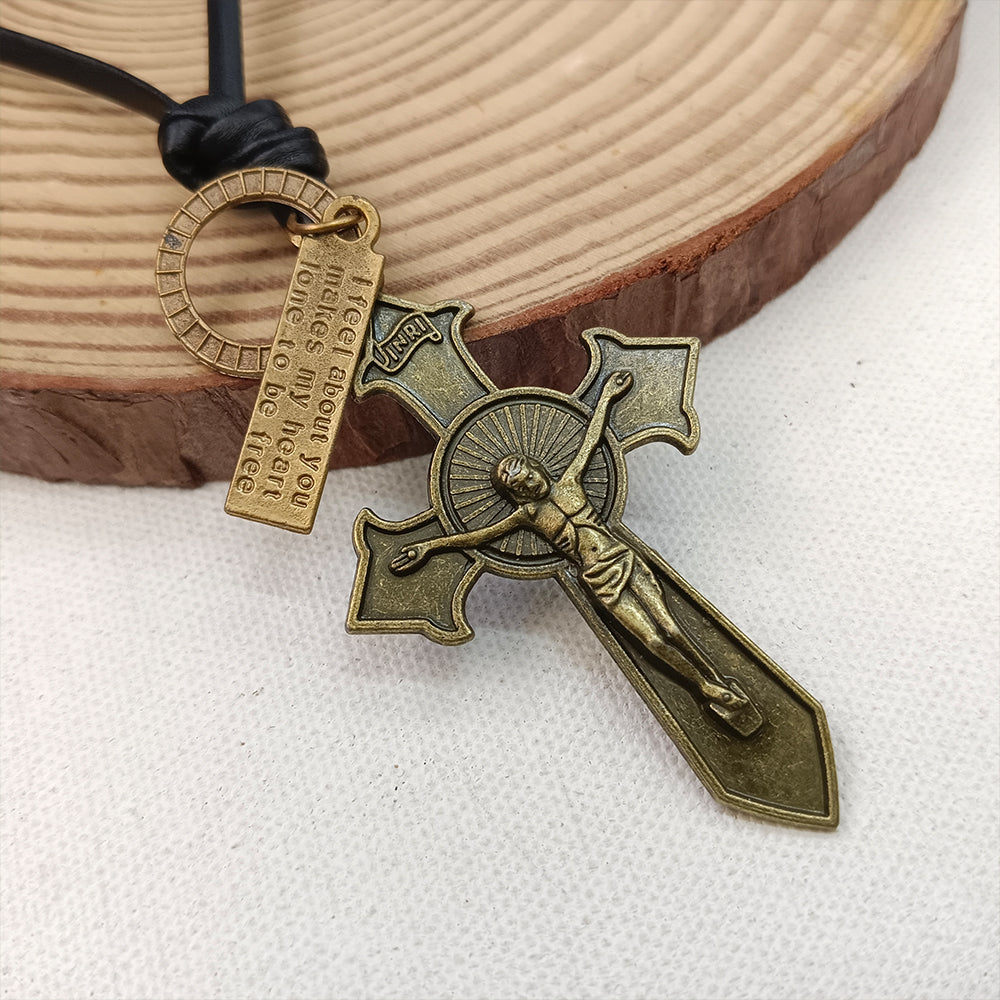 The99Jewel Cross Sign Thread Pendent For Men