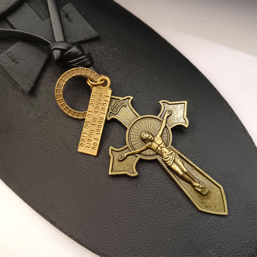 The99Jewel Cross Sign Thread Pendent For Men