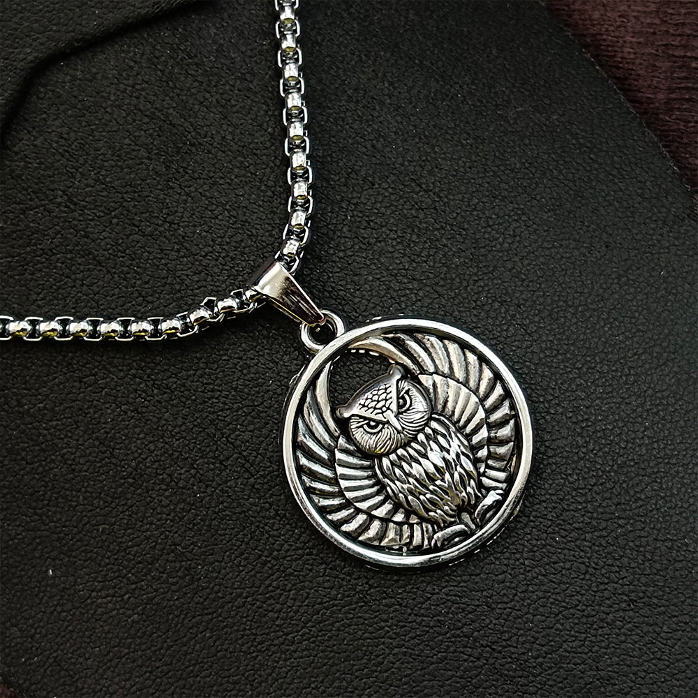 The99Jewel Owl Chain Pendant For Men