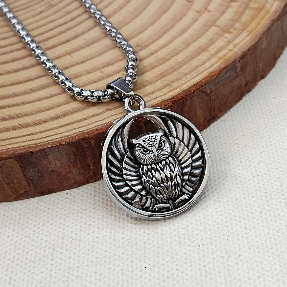 The99Jewel Owl Chain Pendant For Men