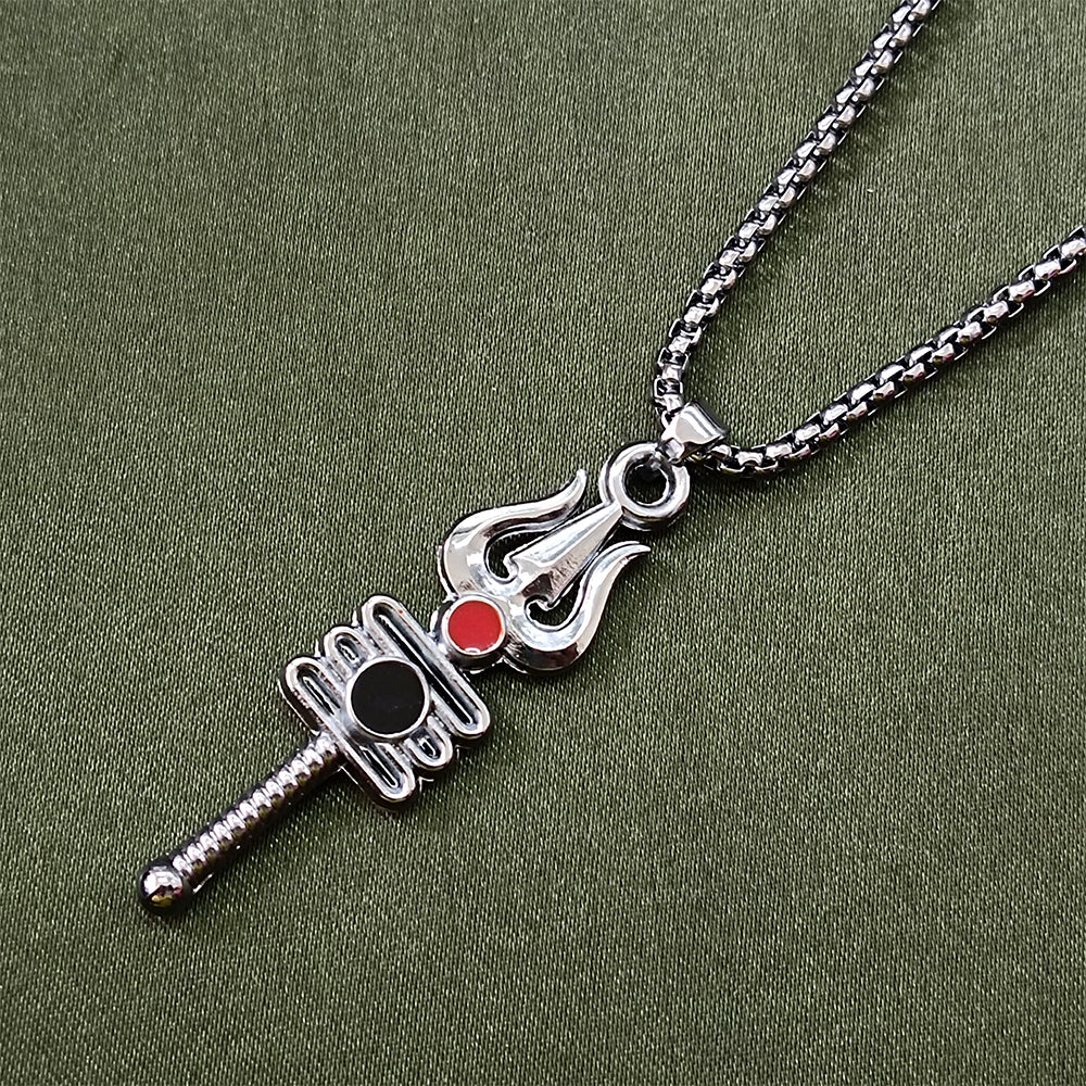 The99Jewel Shiva Trishul  Chain Pendant Pendant