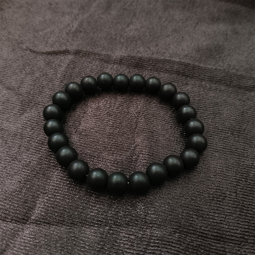 The99Jewel Matte Black Glass Beads Bracelet