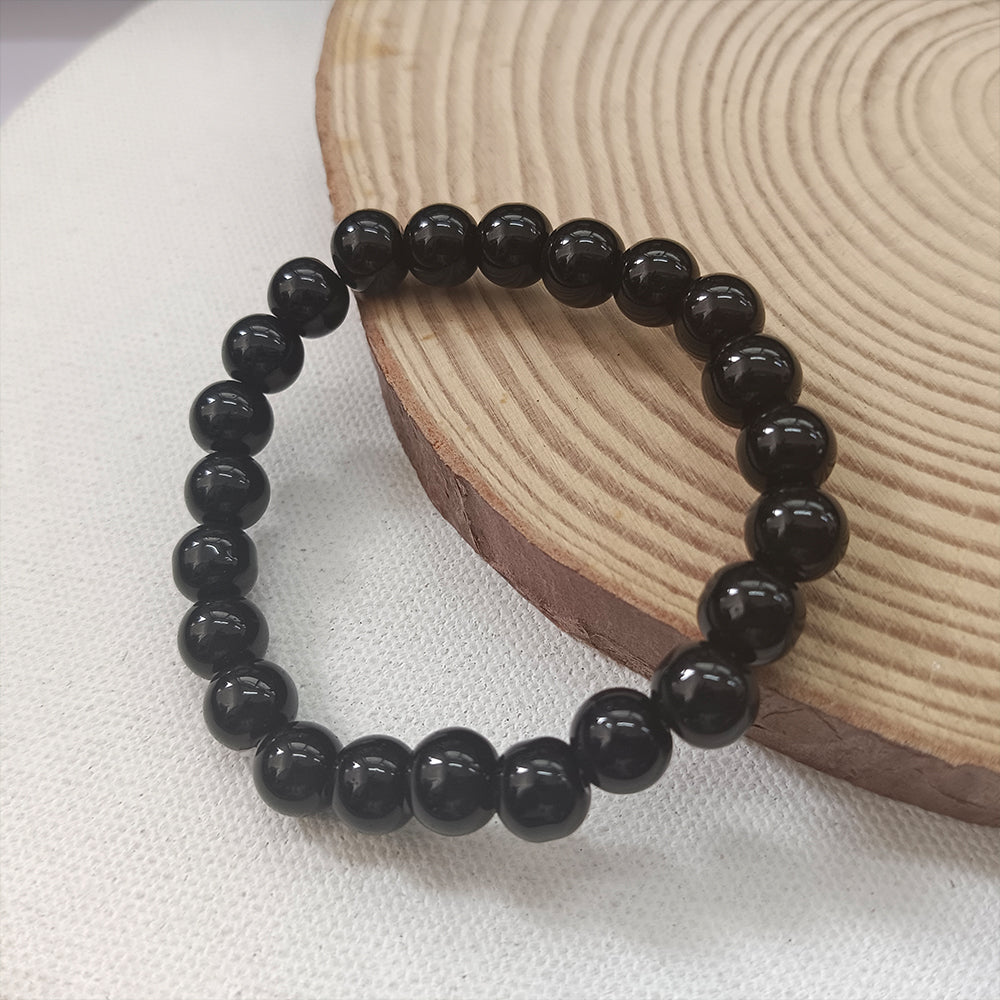 The99Jewel Black Glass Beads Bracelet