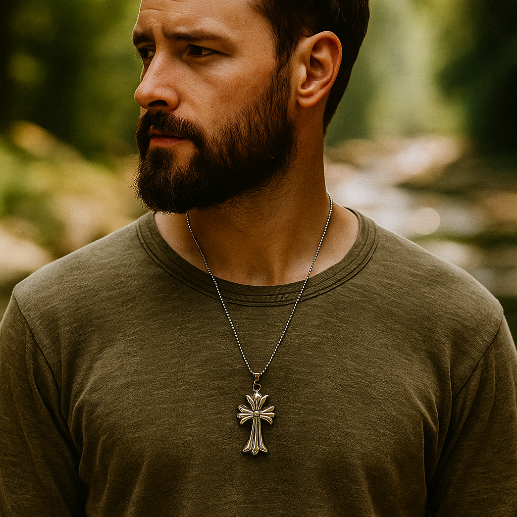 The99Jewel Cross Chain Pendant For Men