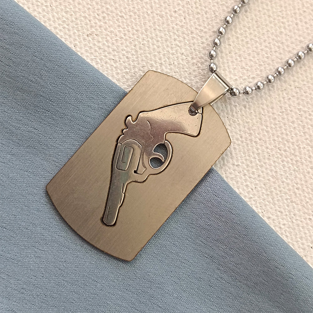The99Jewel Gun Dog Chain Pendant For Men