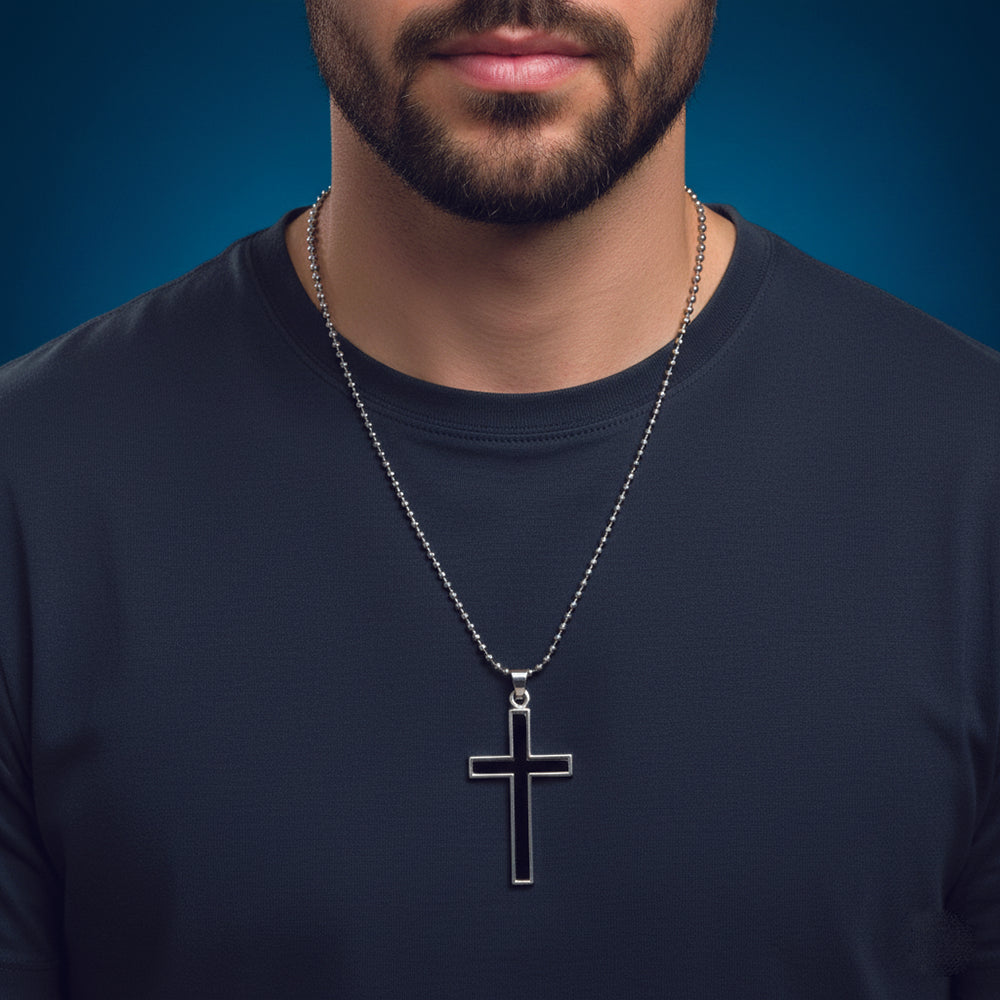 The99Jewel Religious Cross Pendant Chain   Spiritual Necklace