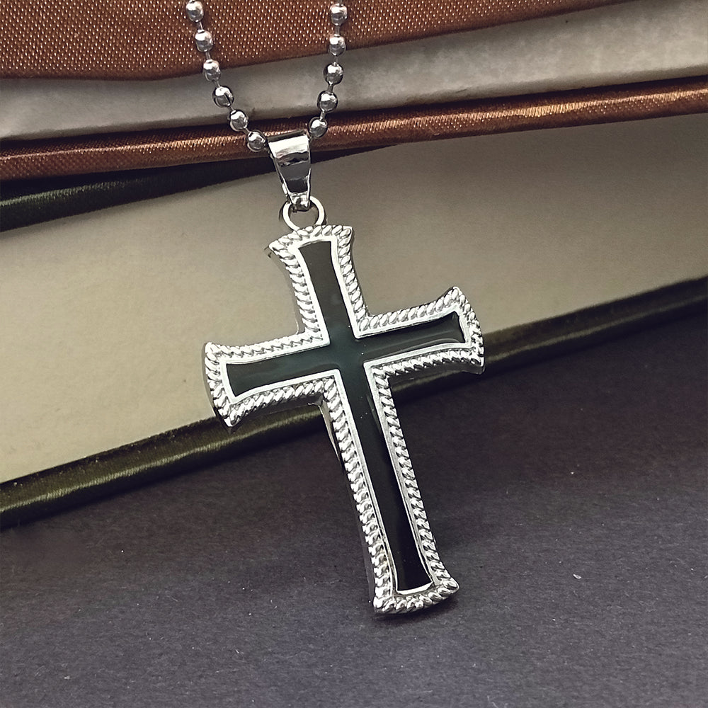 The99Jewel Religious Cross Pendant Chain   Spiritual Necklace
