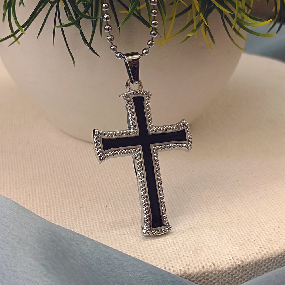 The99Jewel Religious Cross Pendant Chain   Spiritual Necklace