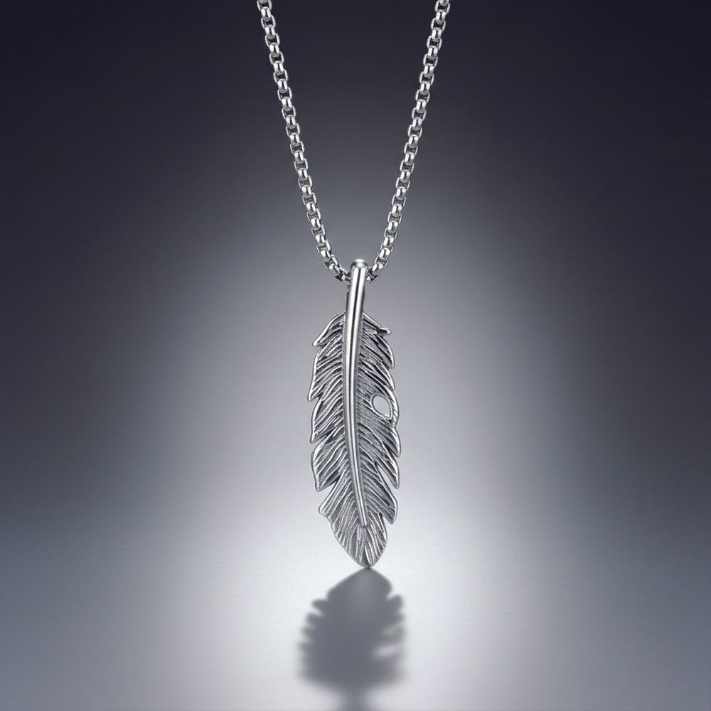 The99Jewel Stylish Feather Chain Pendent for Mens