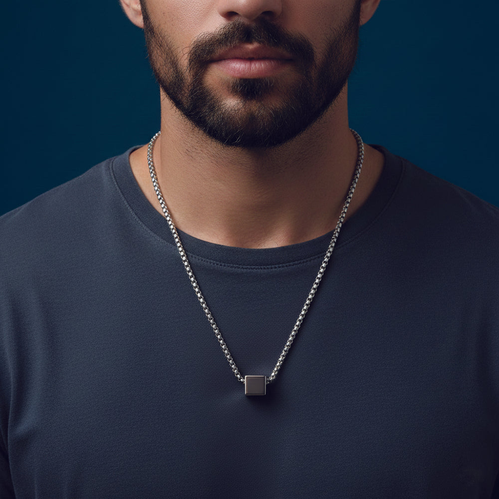 The99Jewel Unique Cube Chain Pendant -  for Men