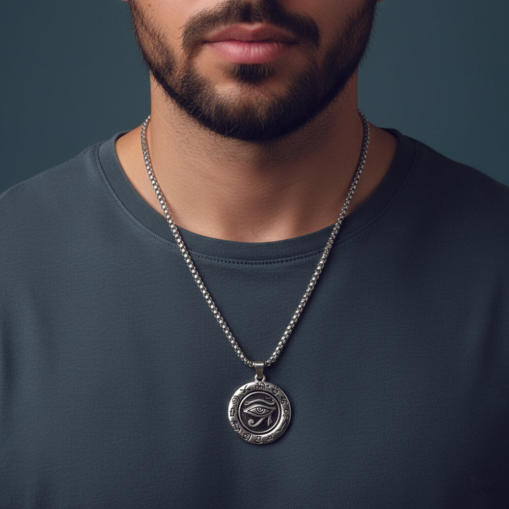 The99Jewel Stylish Eye of Horus Chain Pendant -  for Men