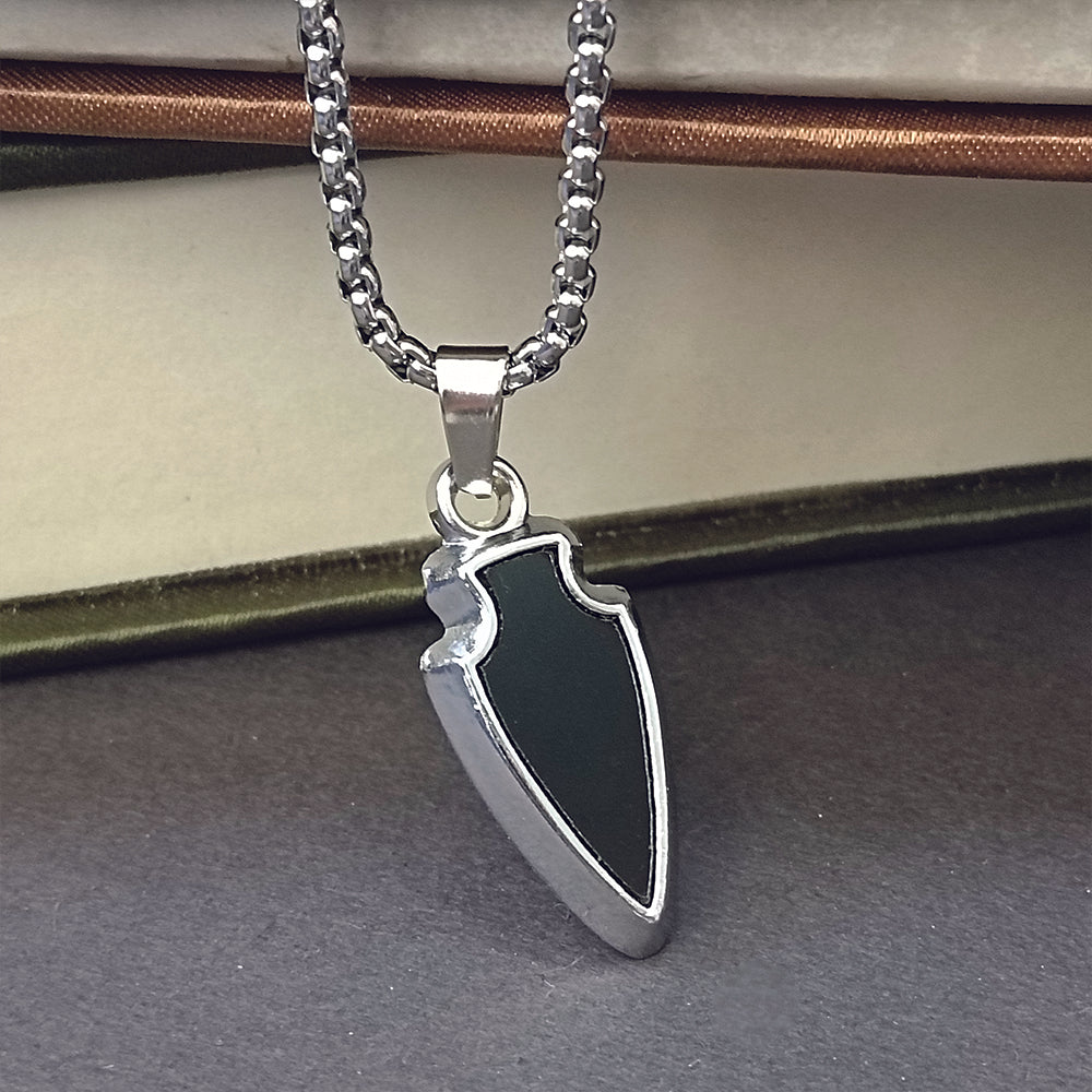 The99Jewel Modern spearpoint arrowhead Pendant Necklace for Men