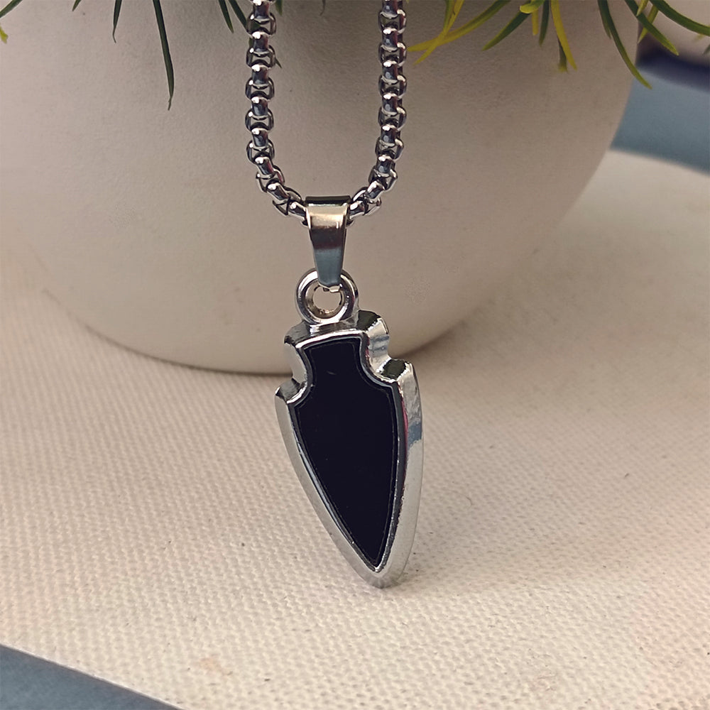 The99Jewel Modern spearpoint arrowhead Pendant Necklace for Men