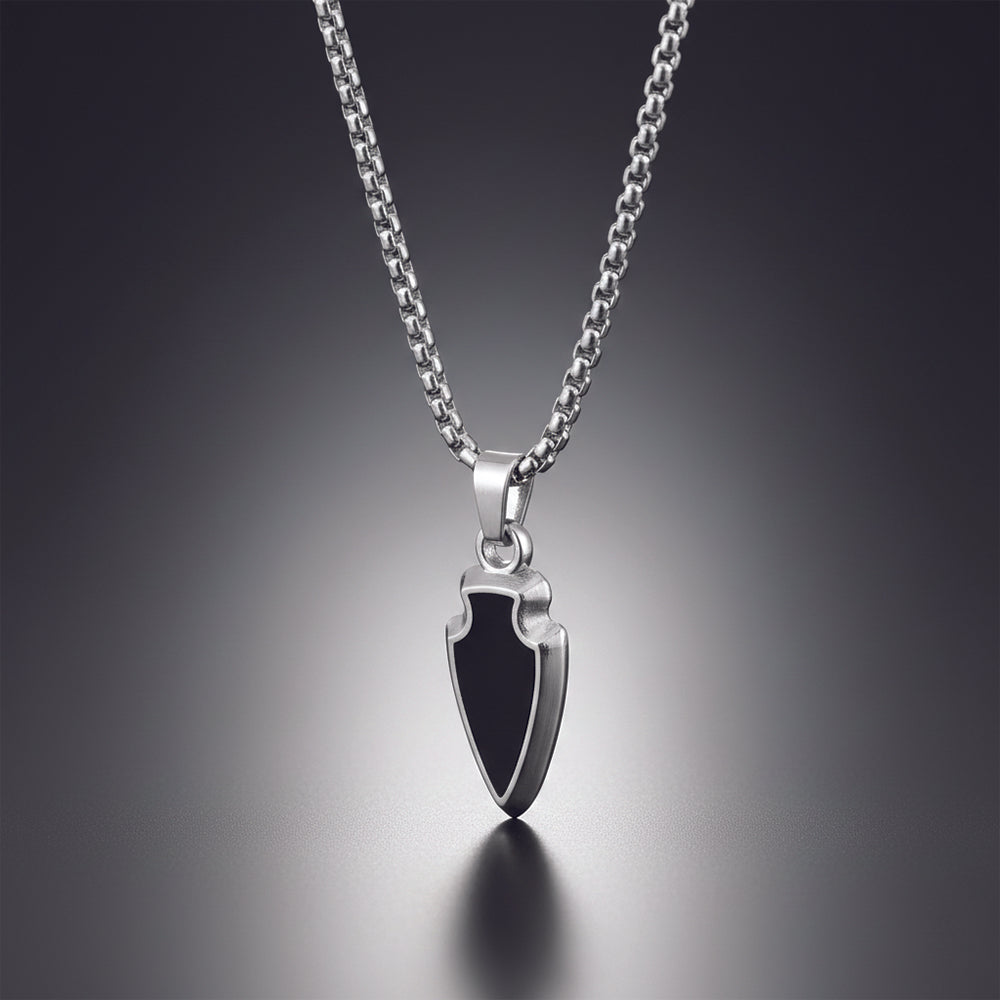 The99Jewel Modern spearpoint arrowhead Pendant Necklace for Men
