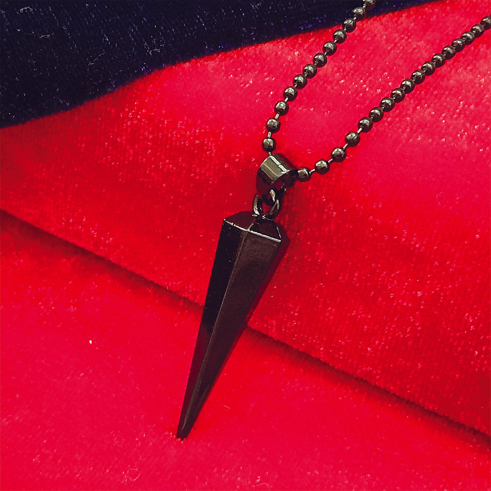 The99Jewel Stylish Black Pointed Bar Pendant Necklace  for Men's