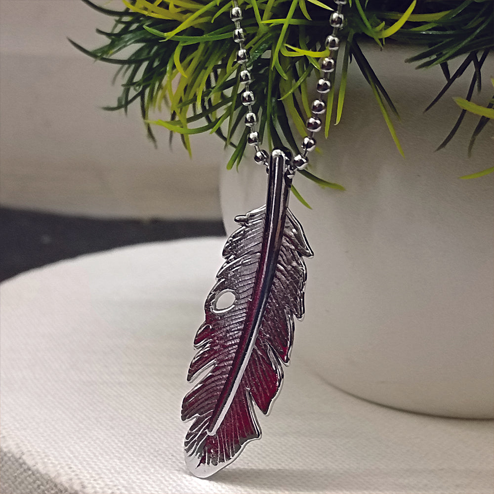 The99Jewel Stylish Feather chain pendent for men