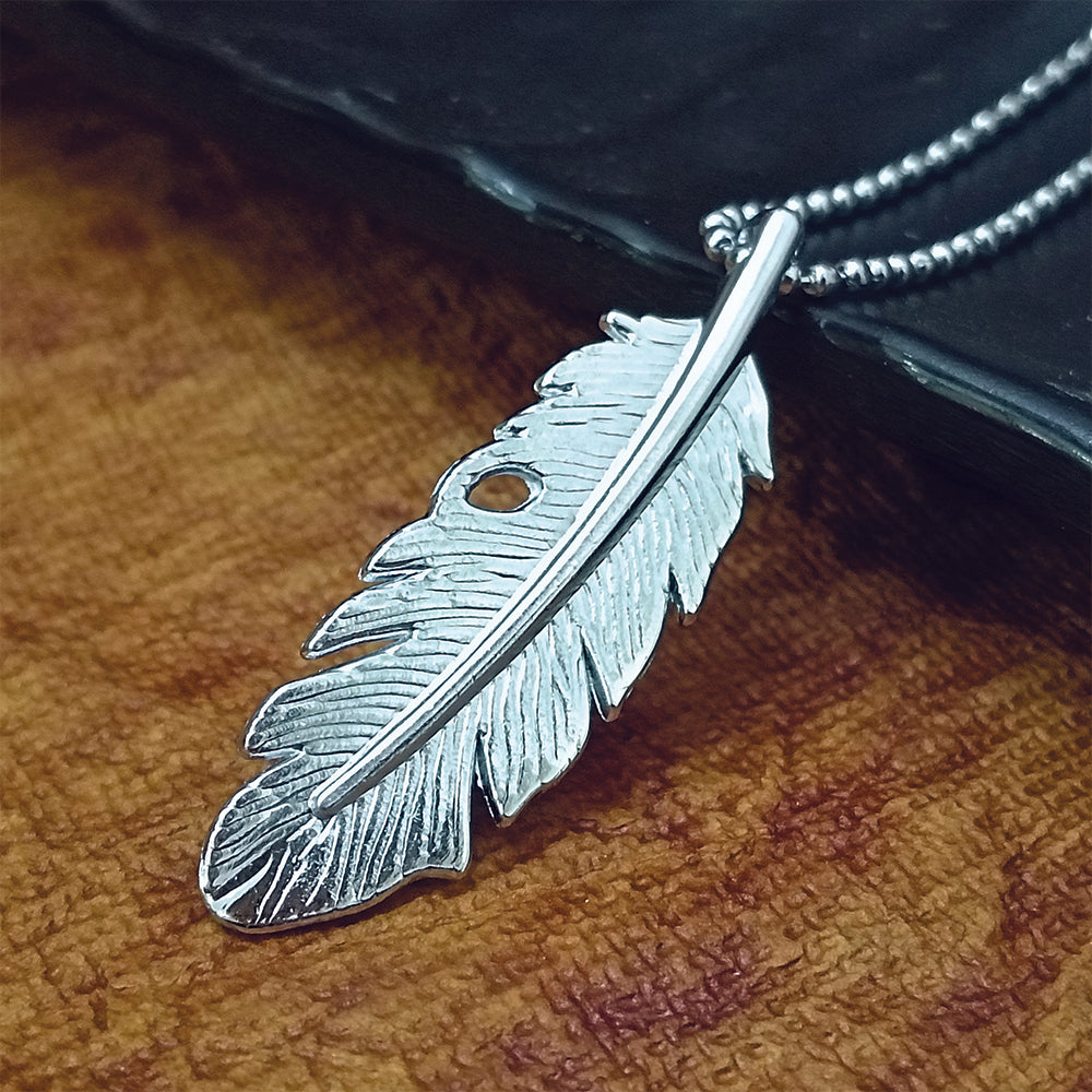 The99Jewel Stylish Feather chain pendent for men