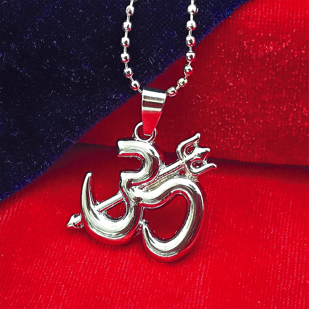 The99Jewel Om Trishul Pendant Chain for Men Spiritual Jewellery