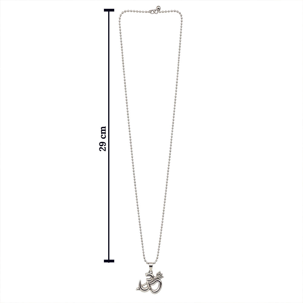 The99Jewel Om Trishul Pendant Chain for Men Spiritual Jewellery