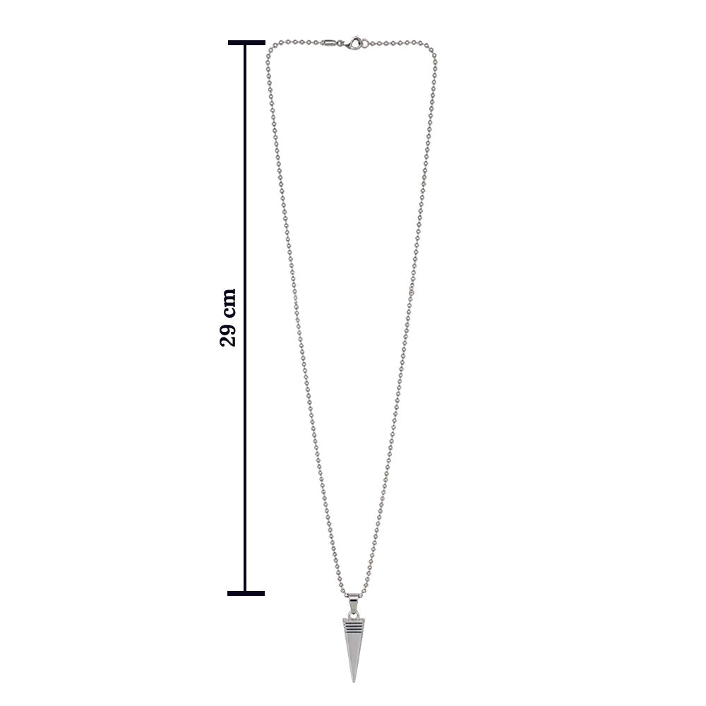 The99Jewel Stainless Steel Look Pointed Spike Pendant Chain