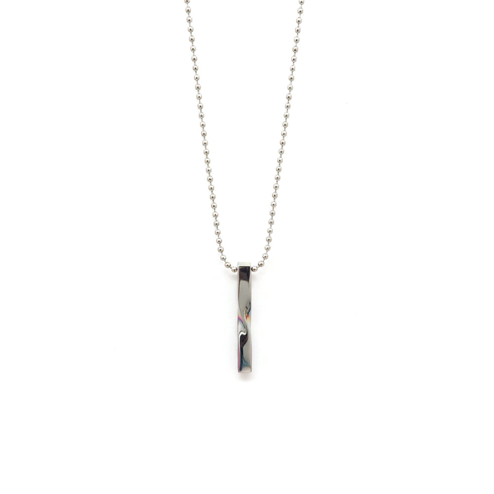 The99Jewel Sleek Bar Design Silver Tone Pendant Chain