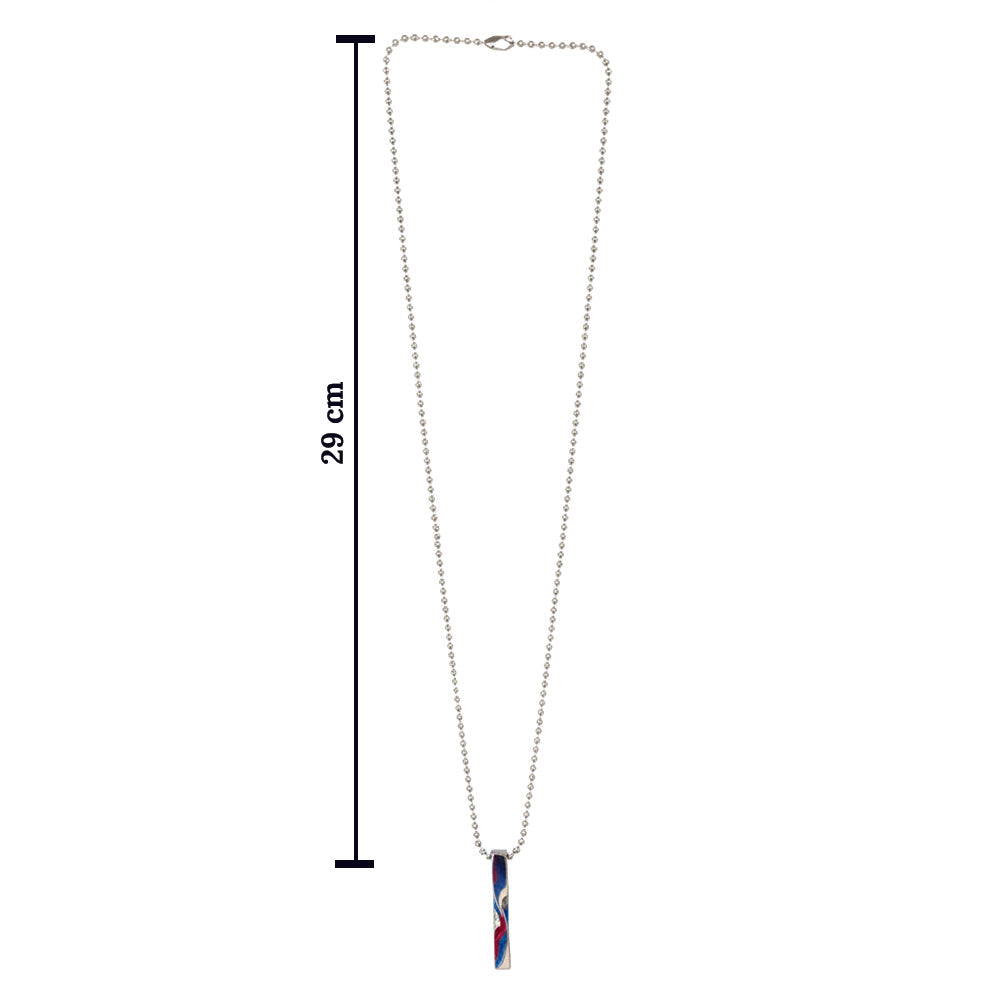 The99Jewel Sleek Bar Design Silver Tone Pendant Chain