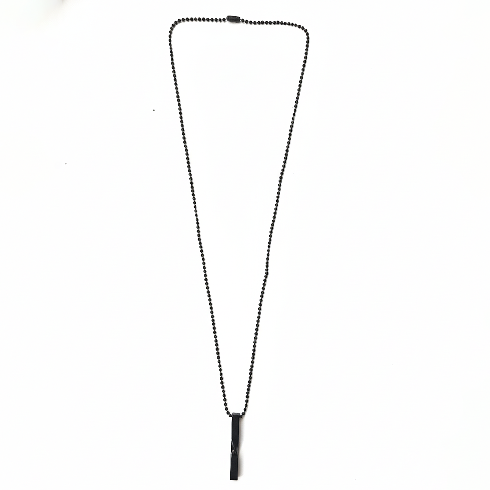 The99Jewel Stylish Black Bar Mens Necklace