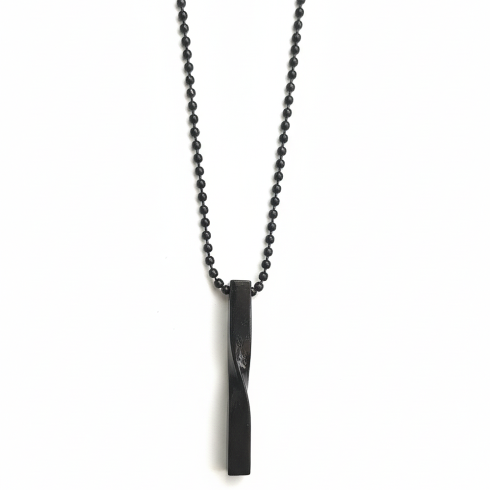 The99Jewel Stylish Black Bar Mens Necklace