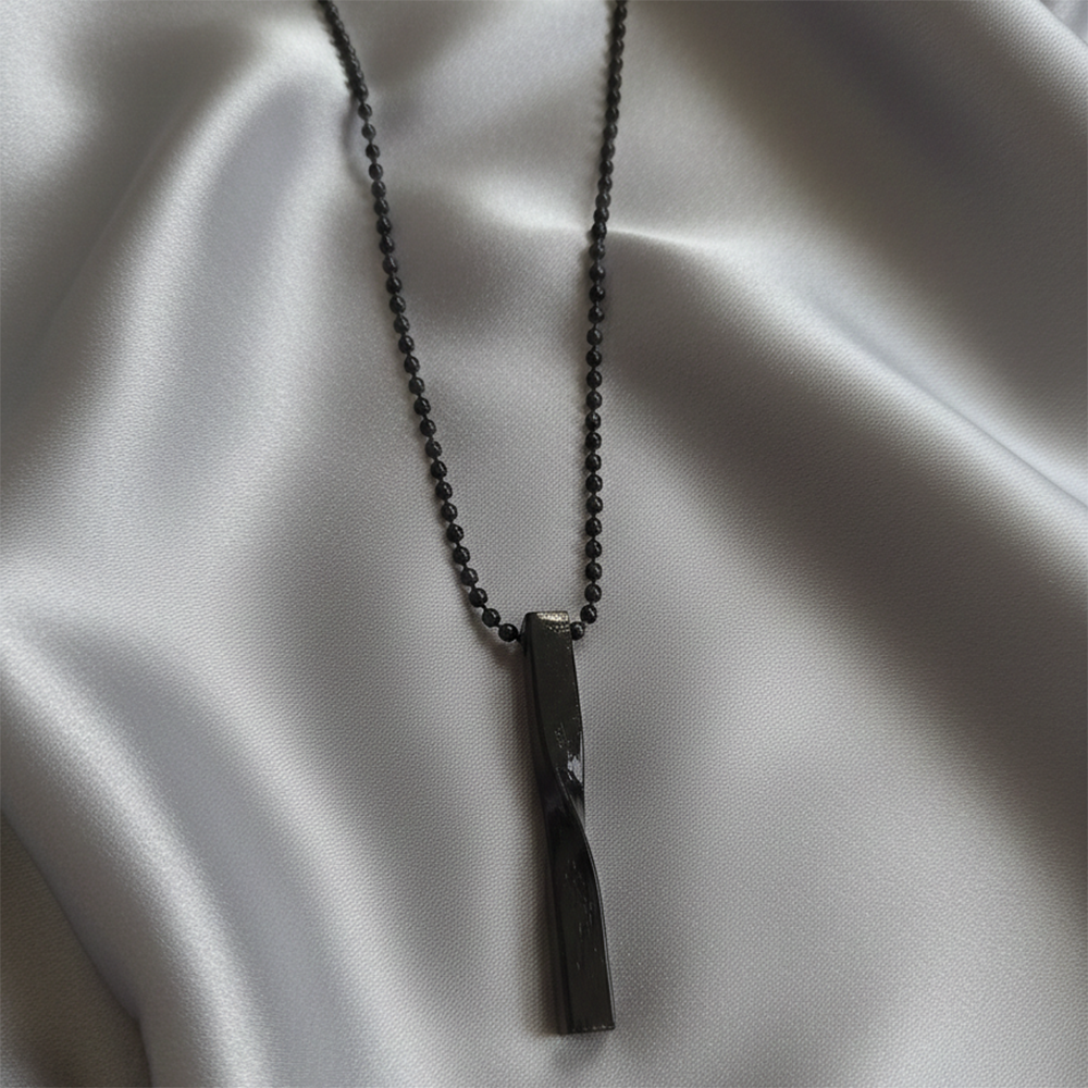 The99Jewel Stylish Black Bar Mens Necklace