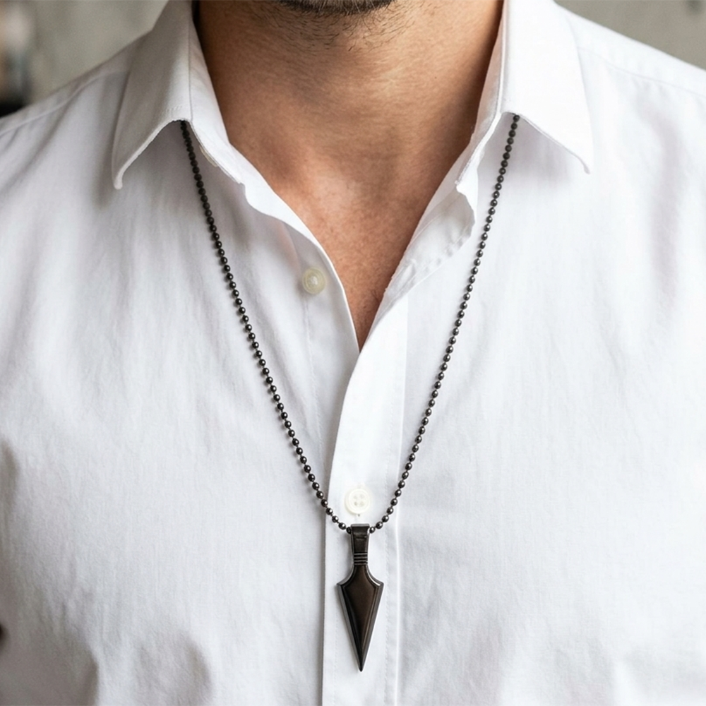 The99Jewel Look Pointed Spike Pendant Chain