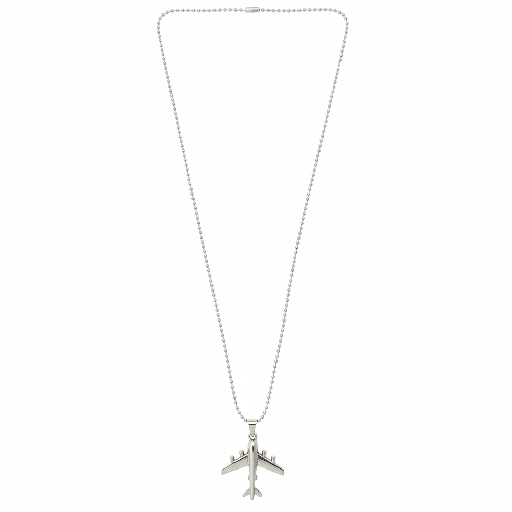 The99Jewel Stylish Airplane Mens Necklace